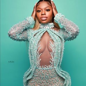 Turquoise Floor Length Dress